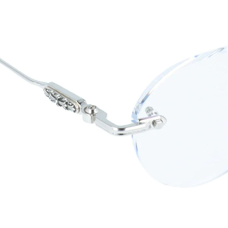 【Chrome Hearts】クロムハーツ メガネフレーム 伊達メガネ CHROME HEARTS SOFFFFFFFFERS I SS 49サイズ フローラル ボストン型 リムレス ツーポイント ユニセックス メンズ レディース