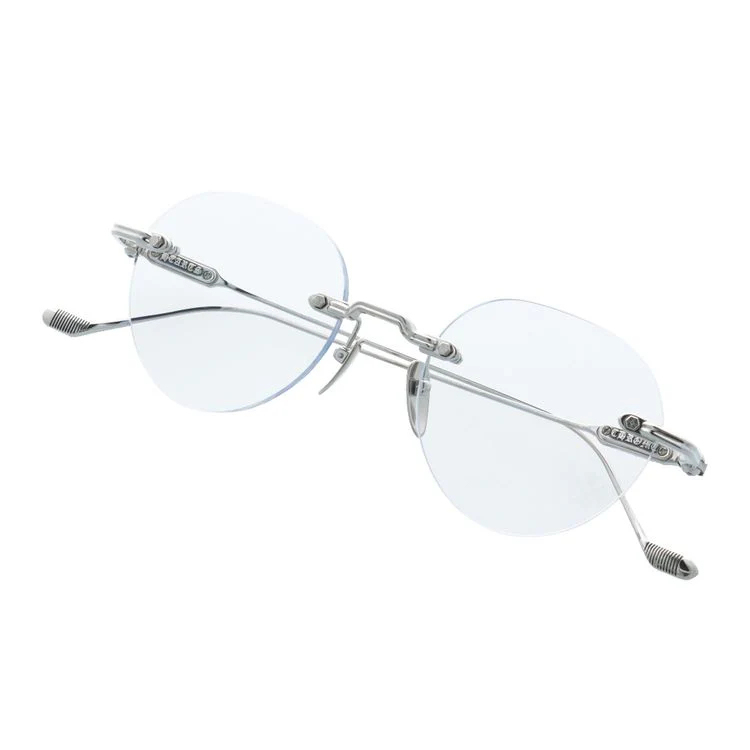 【Chrome Hearts】クロムハーツ メガネフレーム 伊達メガネ CHROME HEARTS SOFFFFFFFFERS I SS 49サイズ フローラル ボストン型 リムレス ツーポイント ユニセックス メンズ レディース