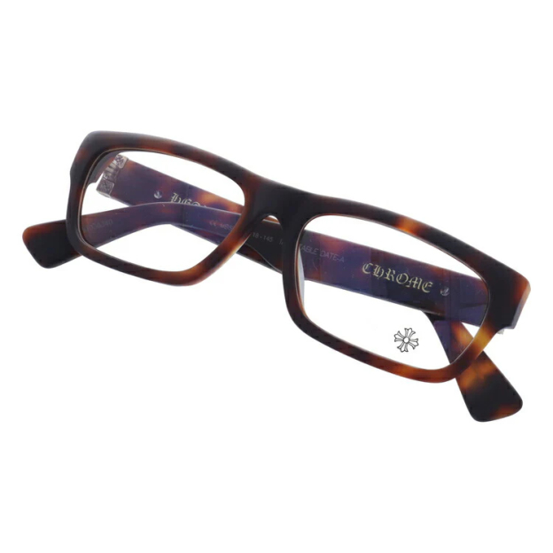 クロムハーツ メガネ 度付き 度なし 伊達メガネ 眼鏡 メガネフレーム CHROME HEARTS アジアンフィット INFLATABLE DATE-A MBST 56サイズ スクエア型 ユニセックス メンズ レディース 紫外線 UVカット ラッピング無料