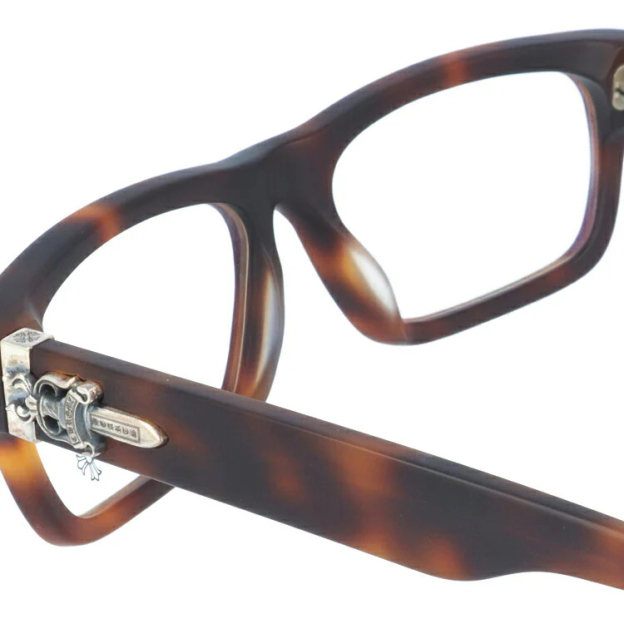 クロムハーツ メガネ 度付き 度なし 伊達メガネ 眼鏡 メガネフレーム CHROME HEARTS アジアンフィット INFLATABLE DATE-A MBST 56サイズ スクエア型 ユニセックス メンズ レディース 紫外線 UVカット ラッピング無料