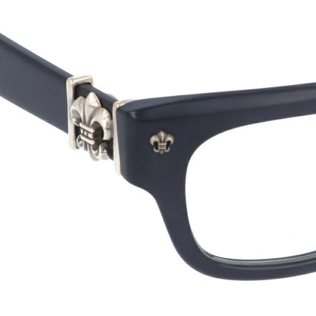 クロムハーツ メガネ 度付き 度なし 伊達メガネ 眼鏡 メガネフレーム CHROME HEARTS レギュラーフィット BANGADANG I MBK 50サイズ ウェリントン型 ユニセックス メンズ レディース 紫外線 UVカット ラッピング無料