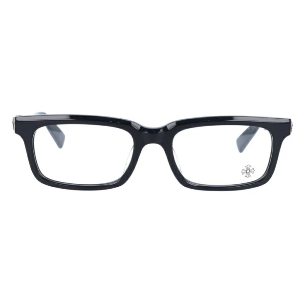 クロムハーツ メガネ 度付き 度なし 伊達メガネ 眼鏡 メガネフレーム CHROME HEARTS レギュラーフィット PONTIFASS BK 51サイズ スクエア型 日本製 フレア ユニセックス メンズ レディース 紫外線 UVカット ラッピング無料