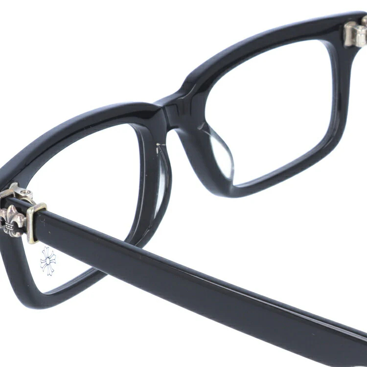 クロムハーツ メガネ 度付き 度なし 伊達メガネ 眼鏡 メガネフレーム CHROME HEARTS レギュラーフィット PONTIFASS BK 51サイズ スクエア型 日本製 フレア ユニセックス メンズ レディース 紫外線 UVカット ラッピング無料