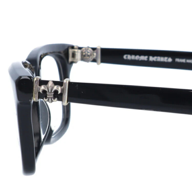クロムハーツ メガネ 度付き 度なし 伊達メガネ 眼鏡 メガネフレーム CHROME HEARTS レギュラーフィット PONTIFASS BK 51サイズ スクエア型 日本製 フレア ユニセックス メンズ レディース 紫外線 UVカット ラッピング無料