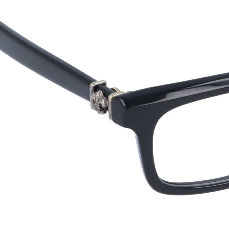 クロムハーツ メガネ 度付き 度なし 伊達メガネ 眼鏡 メガネフレーム CHROME HEARTS レギュラーフィット PONTIFASS BK 51サイズ スクエア型 日本製 フレア ユニセックス メンズ レディース 紫外線 UVカット ラッピング無料
