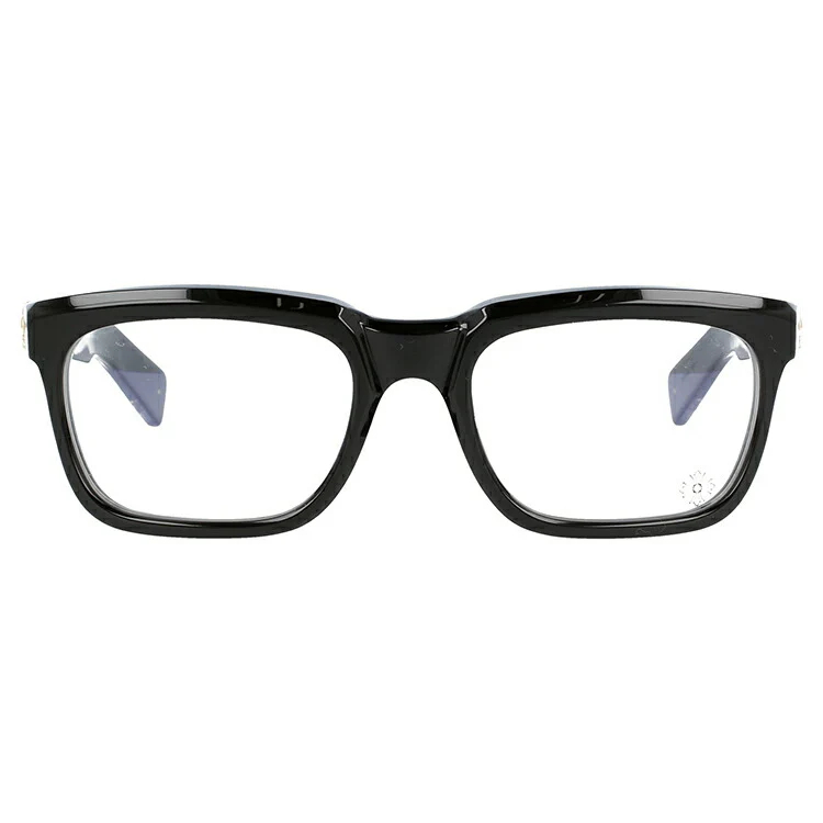 クロムハーツ メガネ 度付き 度なし 伊達メガネ 眼鏡 メガネフレーム CHROME HEARTS レギュラーフィット SEE YOU IN TEA BK-GP 53サイズ スクエア型 ユニセックス メンズ レディース 紫外線 UVカット ラッピング無料