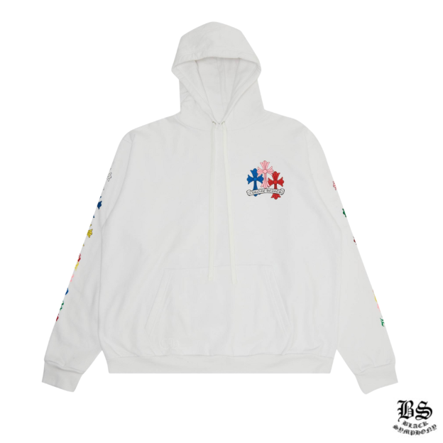 クロムハーツ パーカー コットン  ホワイト マルチセメタリークロス