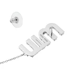 クリスタルチャーム付 ピアス