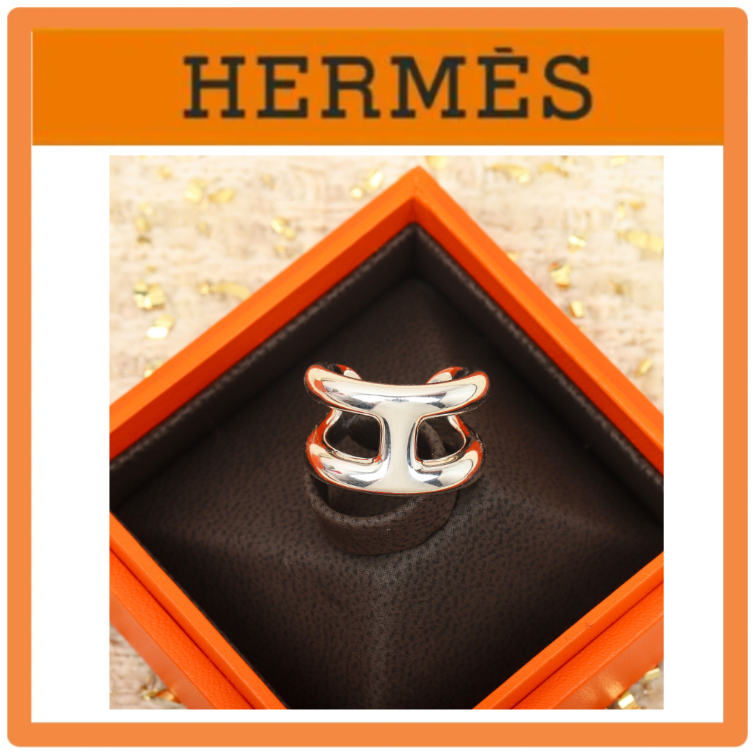 【HERMES】エルメス　オスモズ　Osmose small Ring　シルバー