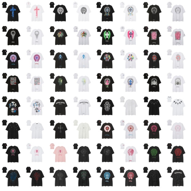 【2025新登場】クロムハーツChrome Hearts プリント刺繍Tシャツ特集 夏服 人気 男女兼用　綿100%  ch2230