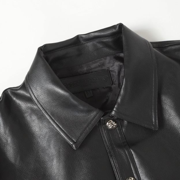 【Chrome Hearts】クロムハーツ憧れの逸着†フローラル レザージャケット