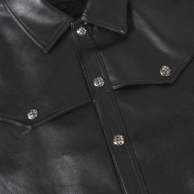 【Chrome Hearts】クロムハーツ憧れの逸着†フローラル レザージャケット