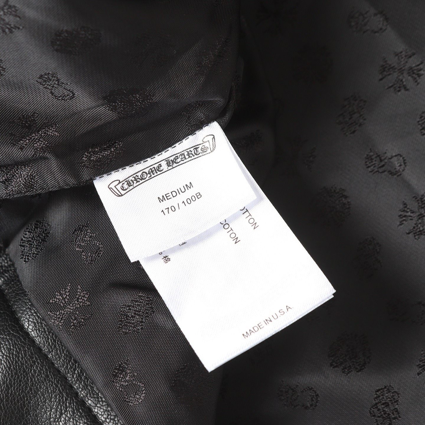 【Chrome Hearts】クロムハーツ憧れの逸着†フローラル レザージャケット