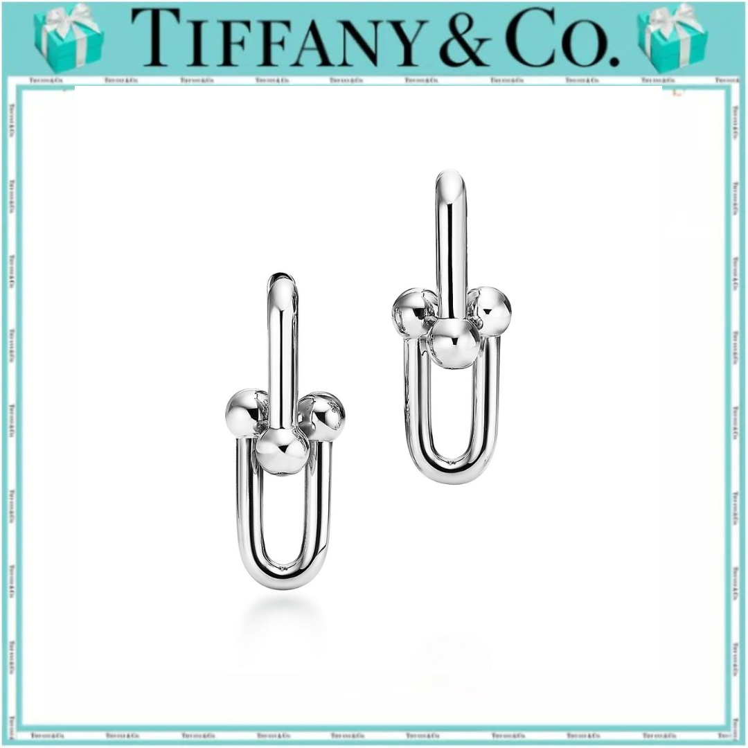 ティファニー ハードウェアラージ リンク ピアススターリングシルバー