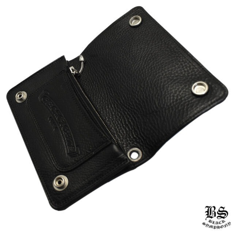 クロムハーツ 1ジップクロスボタンレザーウォレット クロスパッチ