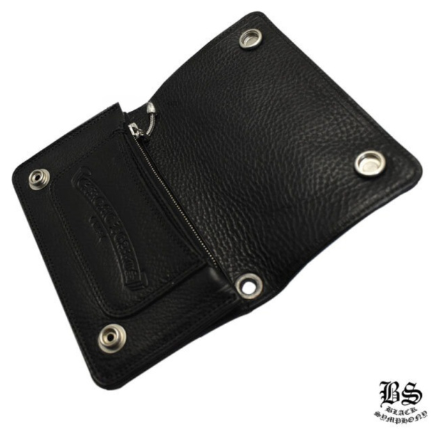 クロムハーツ 1ジップクロスボタンレザーウォレット クロスパッチ