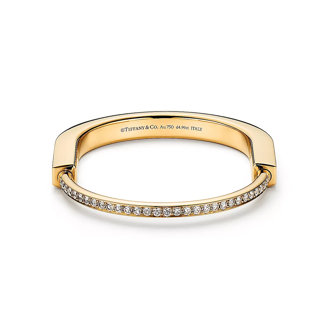 ティファニー ロック バングル フル パヴェ ダイヤモンド イエローゴールド