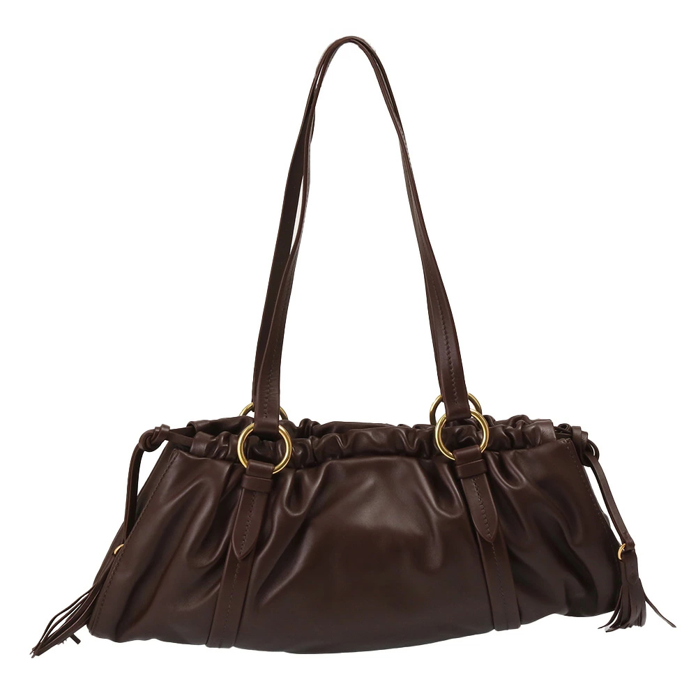 ミュウミュウ／MIUMIU "ジョワ ナッパレザー バッグ" ショルダーバッグ(ブラウン) 5BG289 NAPPA (2CSW V-MOO) RADICA