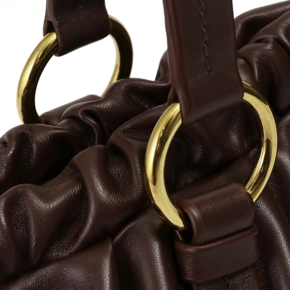 ミュウミュウ／MIUMIU "ジョワ ナッパレザー バッグ" ショルダーバッグ(ブラウン) 5BG289 NAPPA (2CSW V-MOO) RADICA