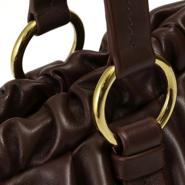 ミュウミュウ／MIUMIU "ジョワ ナッパレザー バッグ" ショルダーバッグ(ブラウン) 5BG289 NAPPA (2CSW V-MOO) RADICA