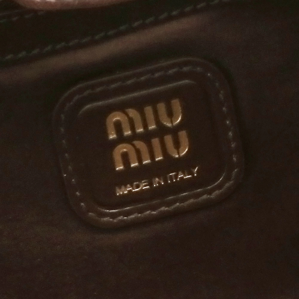 ミュウミュウ／MIUMIU "ジョワ ナッパレザー バッグ" ショルダーバッグ(ブラウン) 5BG289 NAPPA (2CSW V-MOO) RADICA