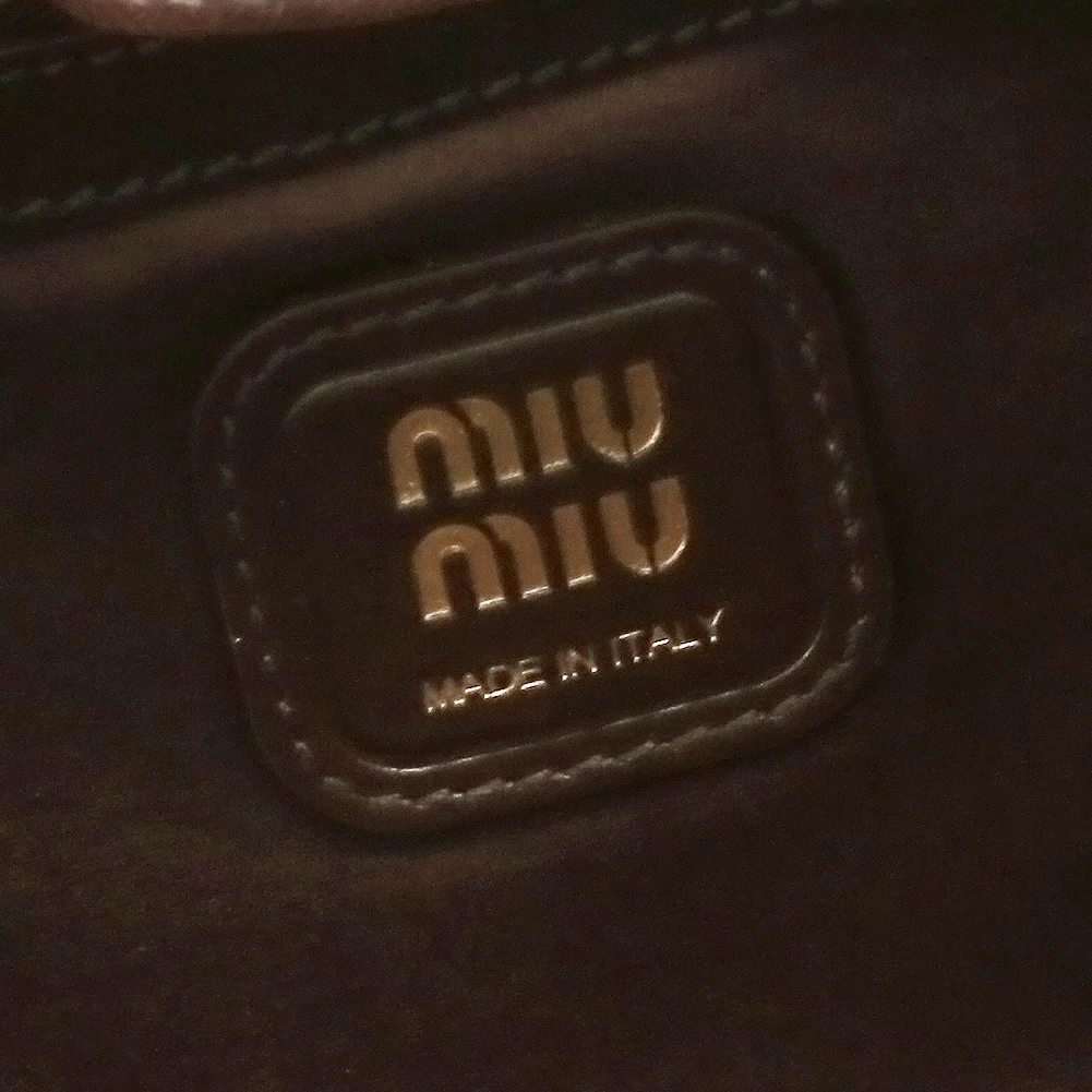 ミュウミュウ／MIUMIU "ジョワ ナッパレザー バッグ" ショルダーバッグ(ブラウン) 5BG289 NAPPA (2CSW V-MOO) RADICA