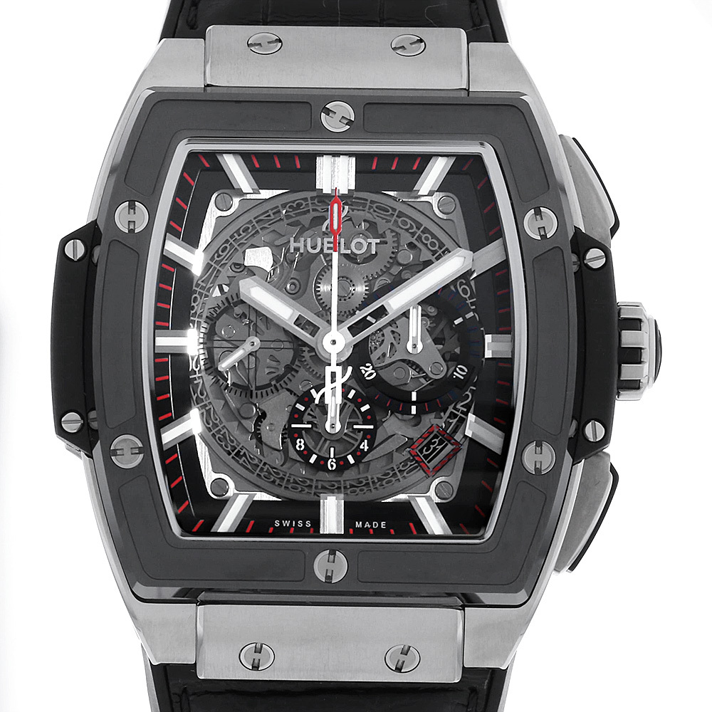  HUBLOT スピリット オブ ビッグバン チタニウム セラミック 601.NM.0173.LR スケルトン/Skeleton 中古 メンズ