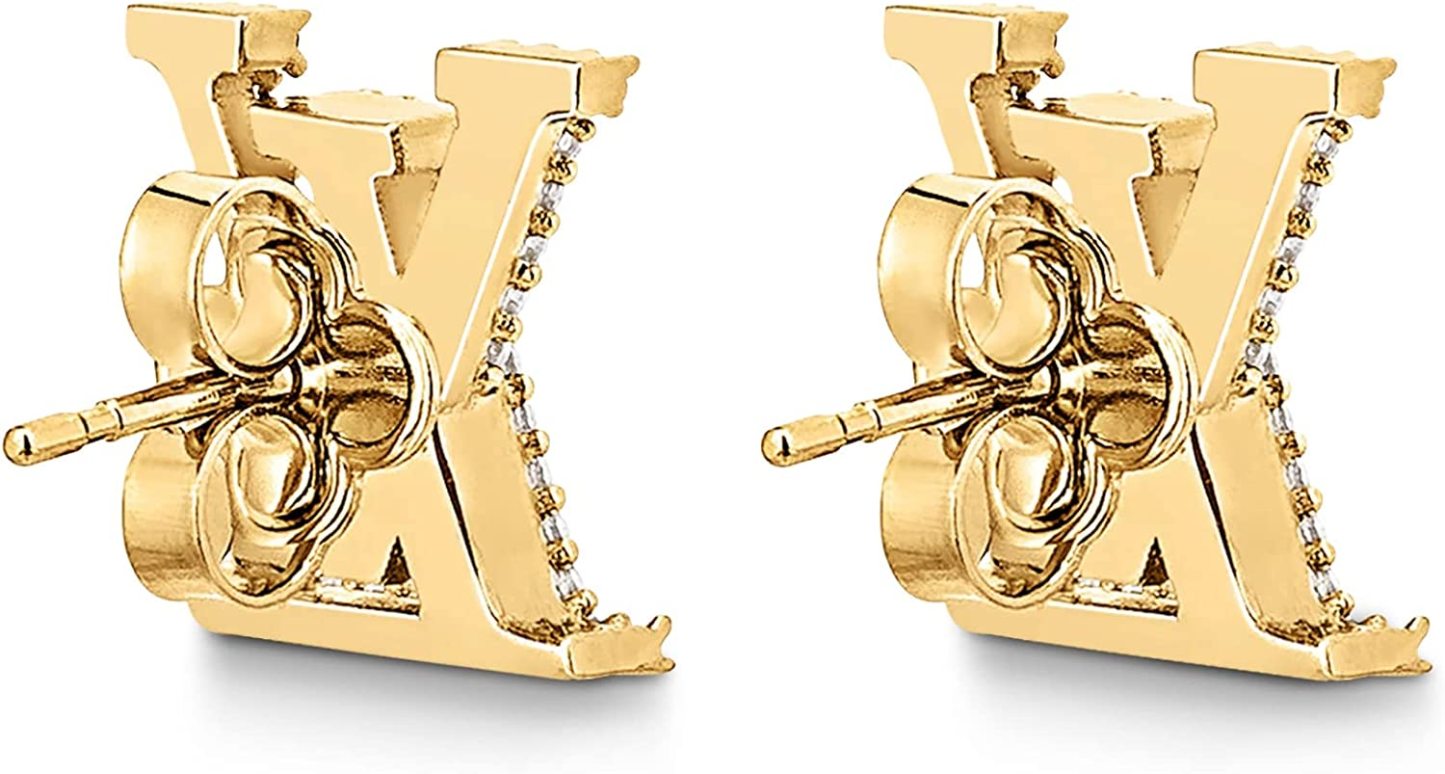 【国内発送/直営店】M00609 ブックル ドレイユ・LVアイコニック ストラス ピアス Gold (ゴールド)