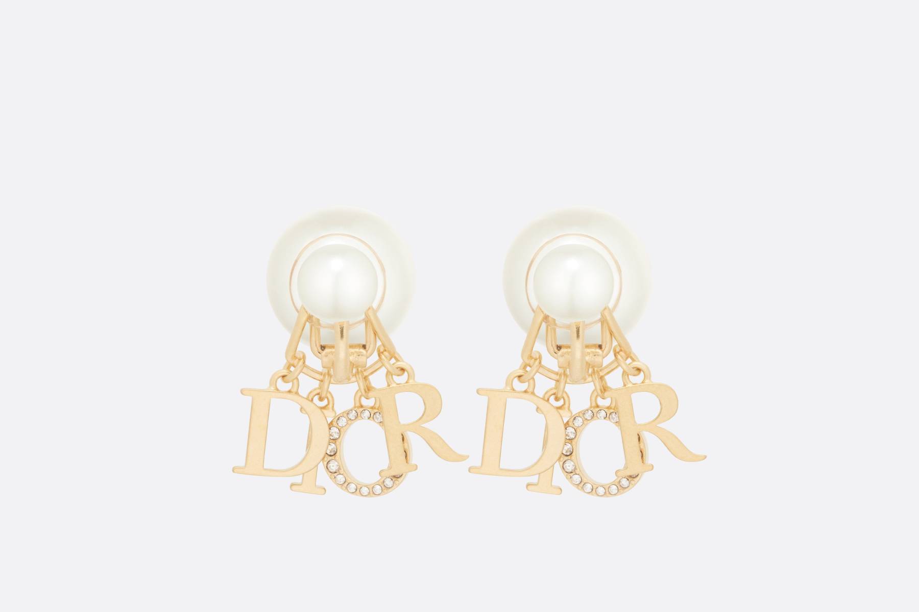 【国内発送/直営店】DIOR TRIBALES ピアス メタル・レジンパール・クリスタル