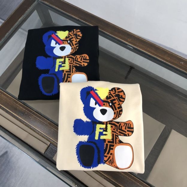 FENDI  パーカー フェンディ 可愛い クマプレント図案 丸首 通勤 通学 春秋冬服 男女兼用