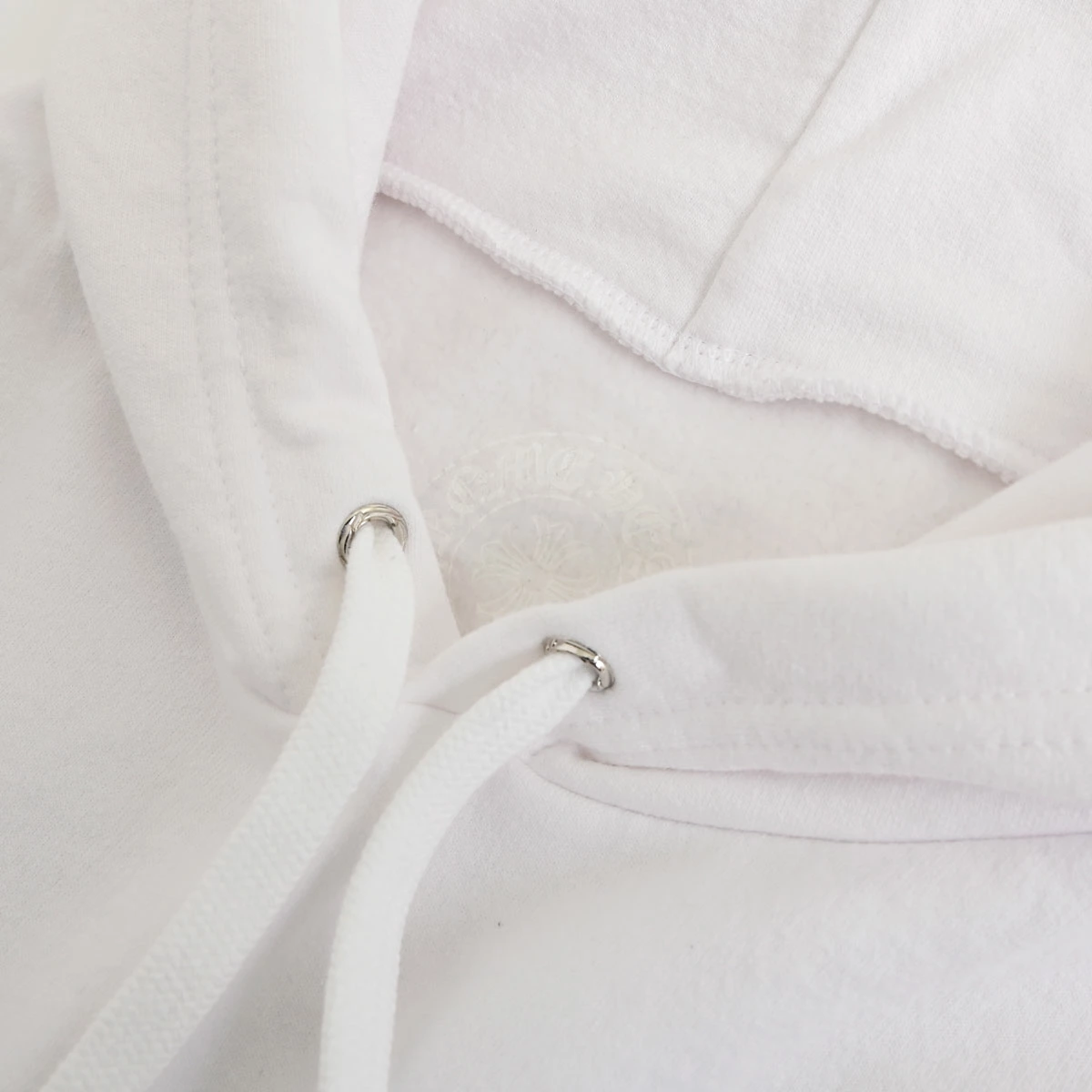 クロムハーツ Chrome Hearts　SWTSHRT PLVR 袖フローラルバックホースシュープリントパーカー(ホワイト)