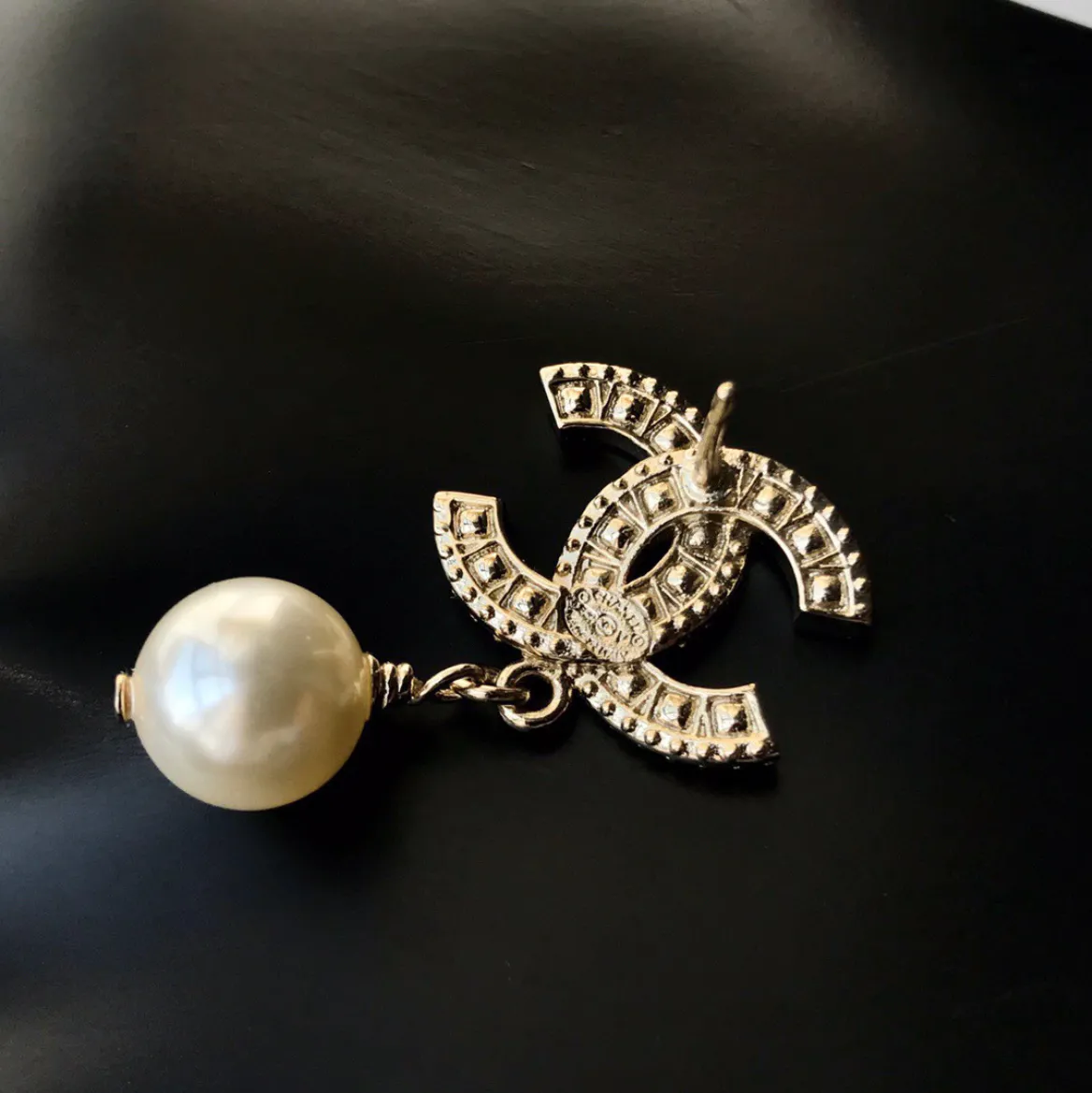 【国内発送/直営店】ゴールドパールピアス 2*3.4cm