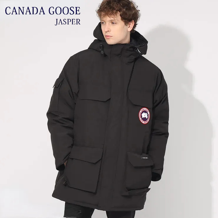 カナダグース ダウンジャケット メンズ CANADA GOOSE エクスペディション EXPEDITION ダウン フーデット パーカー ブルゾン クロ 黒 