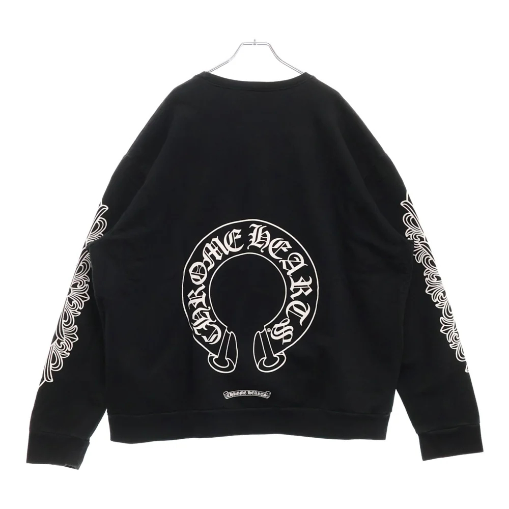 クロムハーツホースシュー プリント 袖フローラル トレーナー