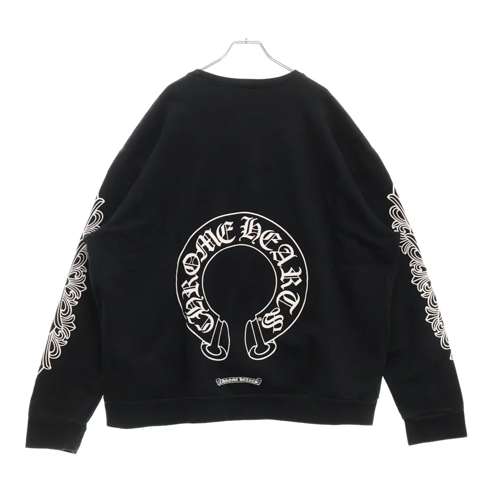 クロムハーツホースシュー プリント 袖フローラル トレーナー