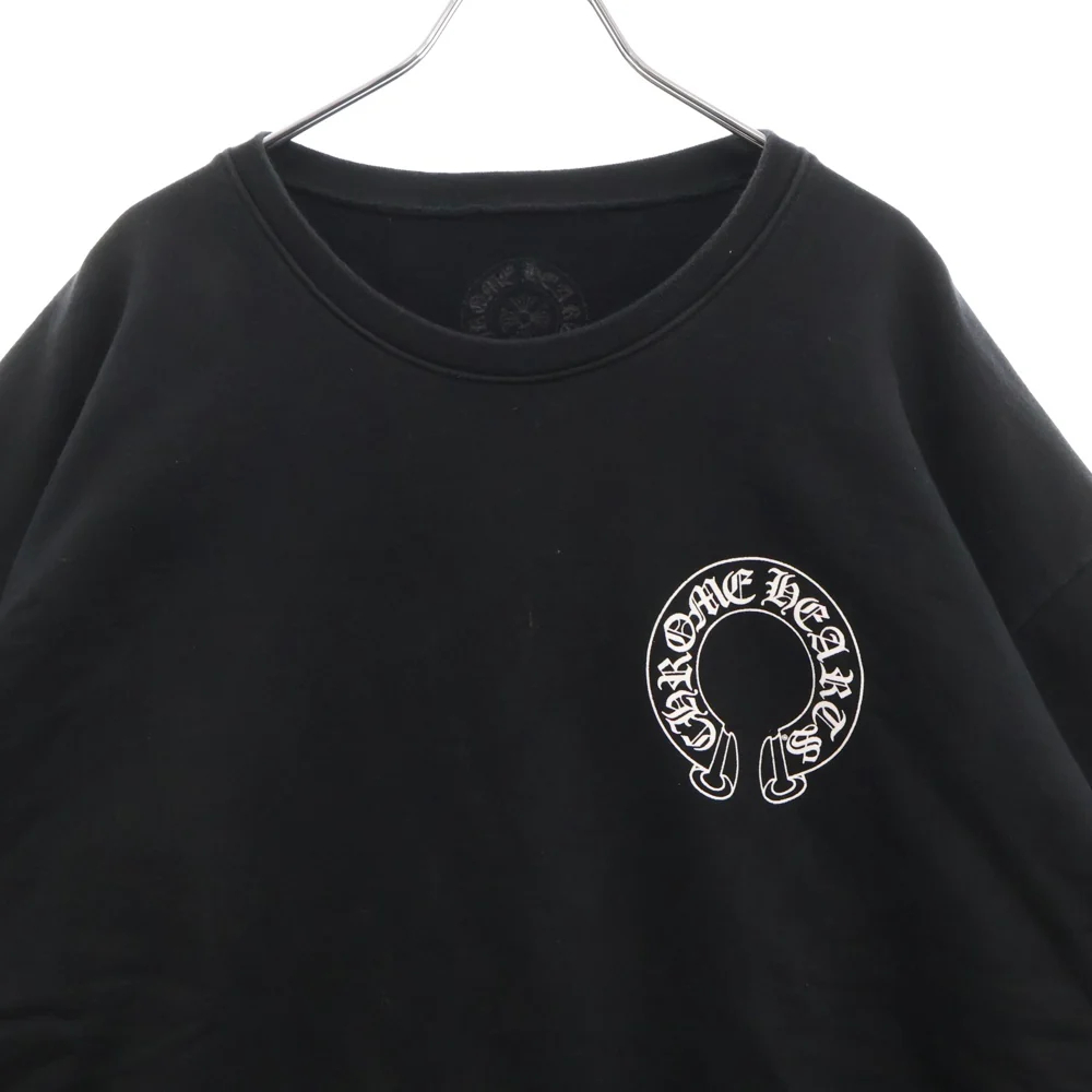 クロムハーツホースシュー プリント 袖フローラル トレーナー