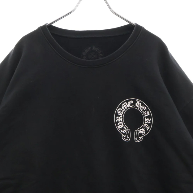 クロムハーツホースシュー プリント 袖フローラル トレーナー