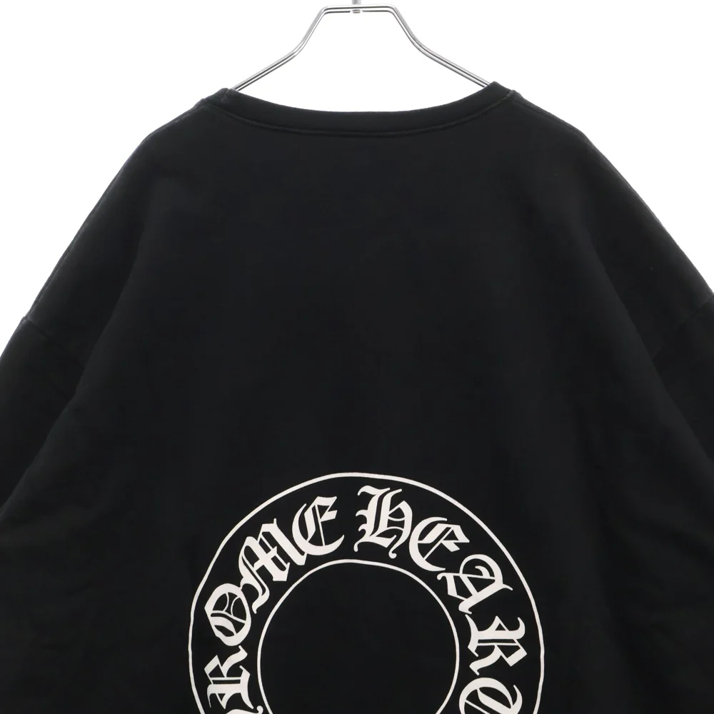 クロムハーツホースシュー プリント 袖フローラル トレーナー