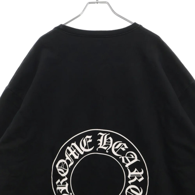 クロムハーツホースシュー プリント 袖フローラル トレーナー