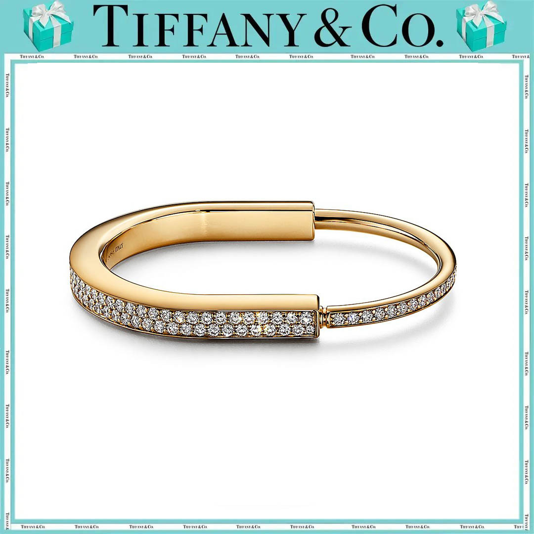 ティファニー ロック バングル フル パヴェ ダイヤモンド イエローゴールド