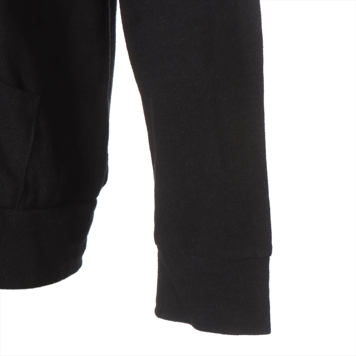 クロムハーツ ホースシュー パーカー コットン×ポリエステル×レーヨンブラック ダガージップ 袖フローラルクロス