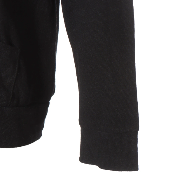 クロムハーツ ホースシュー パーカー コットン×ポリエステル×レーヨンブラック ダガージップ 袖フローラルクロス