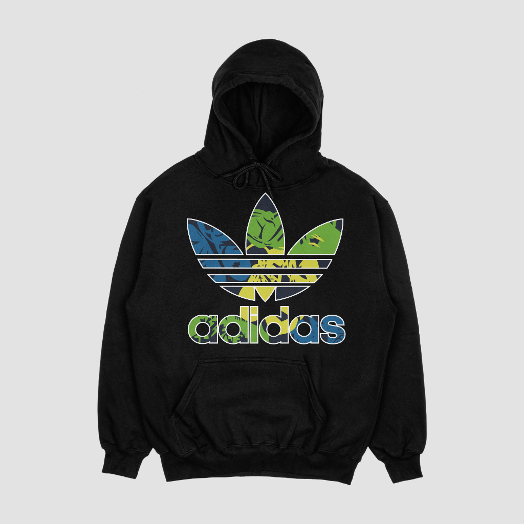 ADIDAS スポーツカジュアルゆったりハットパーカープルオーバー