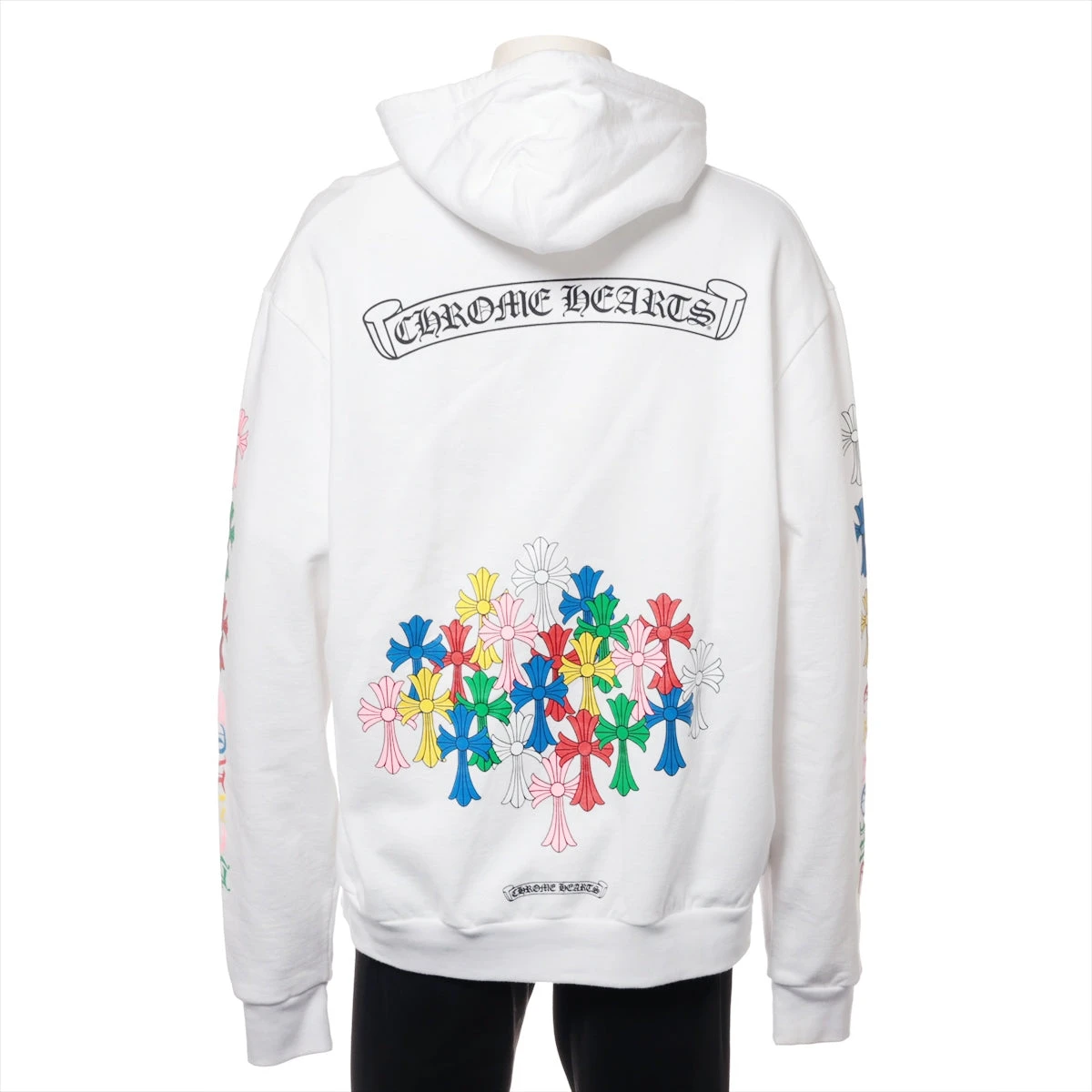 クロムハーツ パーカー コットン  ホワイト マルチセメタリークロス