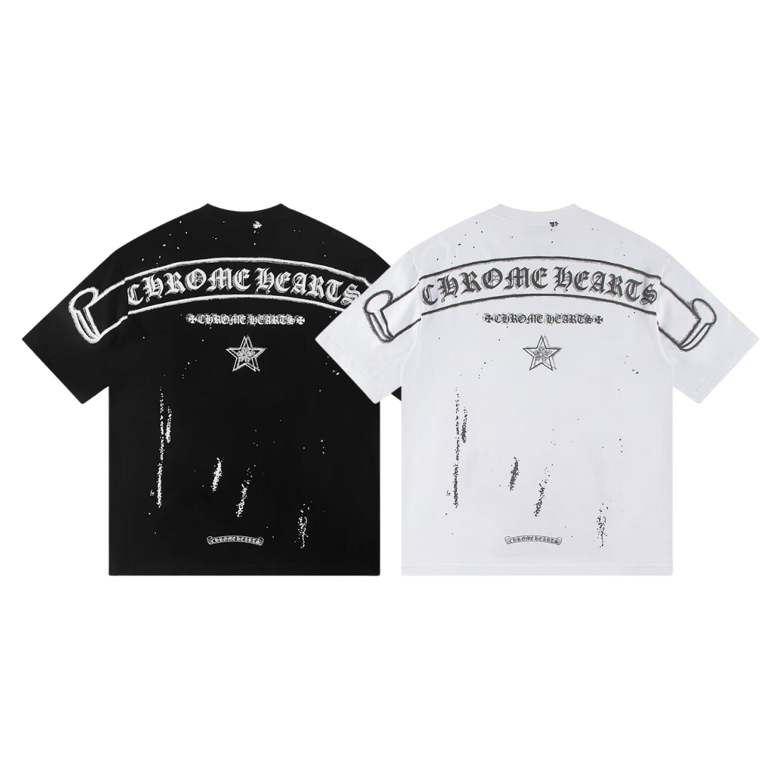 Chrome Hearts Tシャツ黒&白 H0152