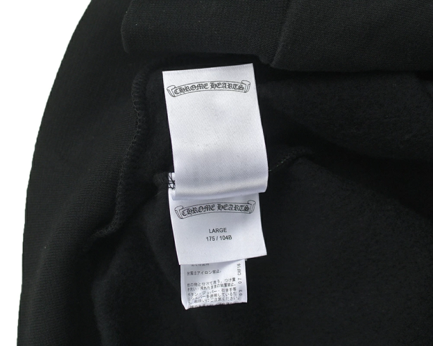 クロムハーツ パーカー コットン  ブラック ステンシルプリント オンライン限定