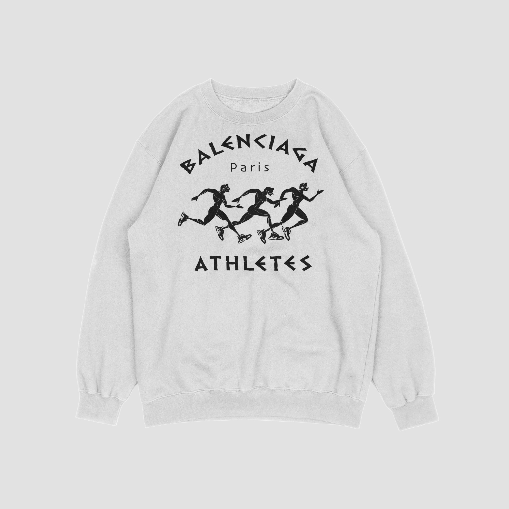 Balenciaga クラシックなレタープリントスウェット クル