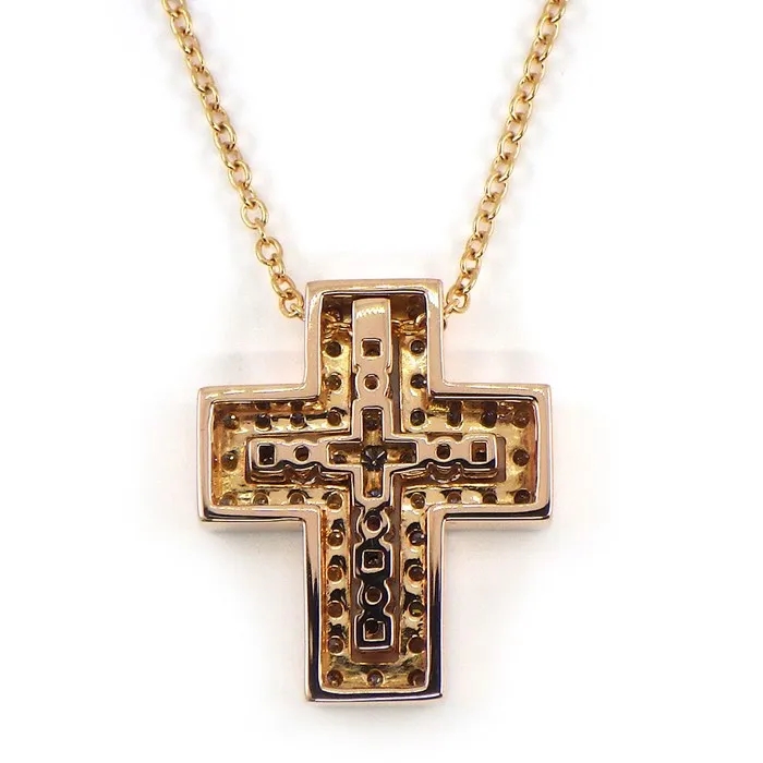 【国内発送/直営店】ダミアーニ DAMIANI ネックレス ベル エポック XS 20083492 ダブル クロス ダイヤモンド 0.39ct K18PG