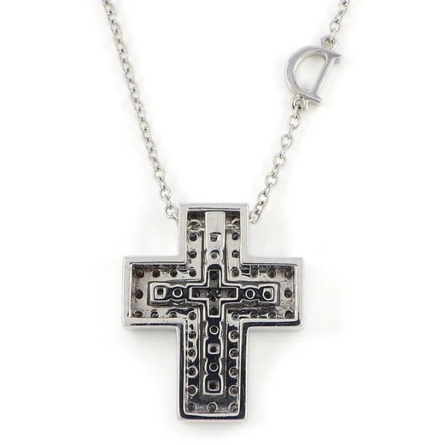 【国内発送/直営店】ダミアーニ DAMIANI ネックレス ベル エポック XS 20083490 ダブル クロス パヴェ ダイヤモンド 0.38ct K18WG
