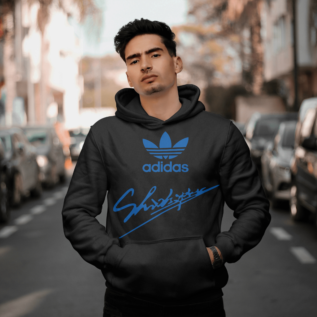 ADIDAS スポーツカジュアルゆったりハットパーカープルオーバー